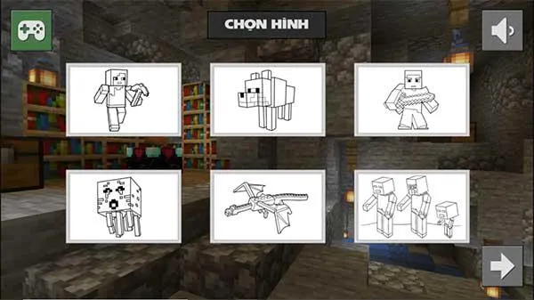 game tô màu - Vẽ hình Minecraft